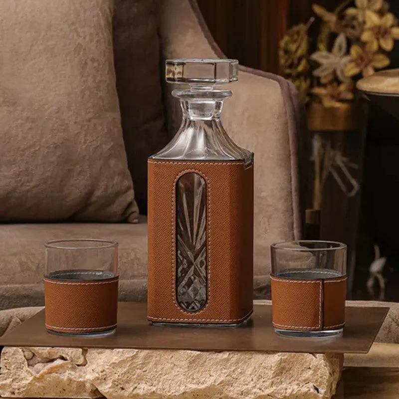 Heritage Pour Glass Decanter - Three Piece Set media 1