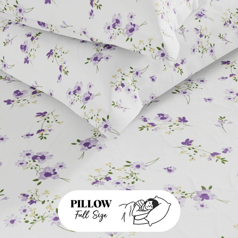 Aelvos Bedsheet (White,Purple) - 115 GSM media 6