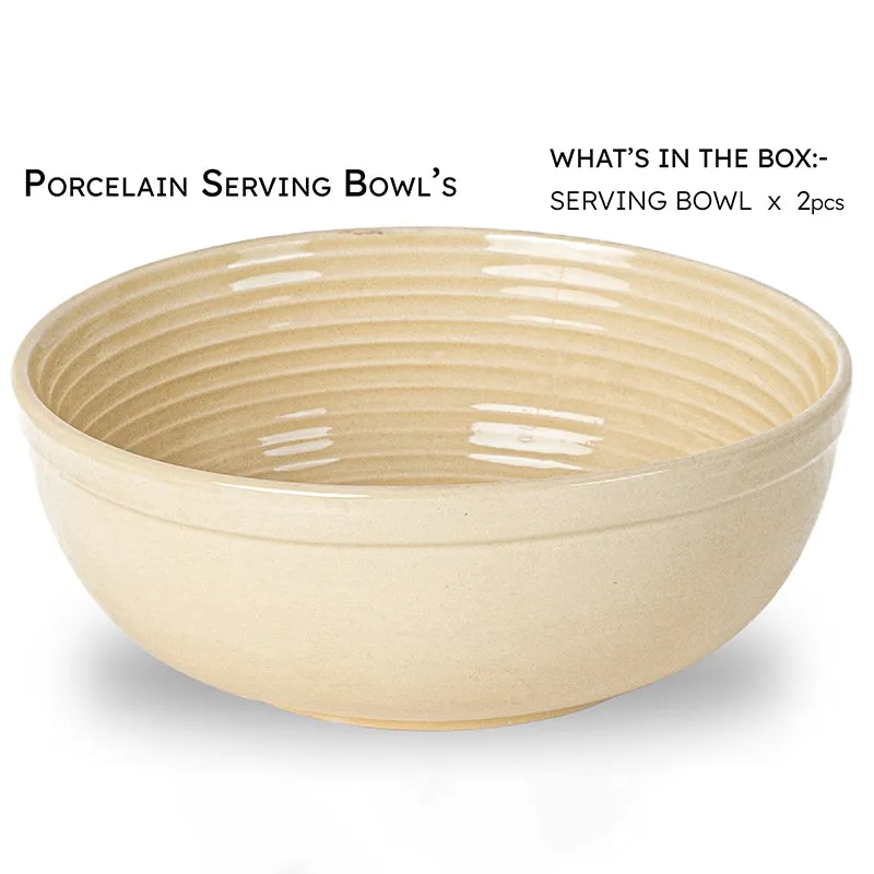 Terra Ridge Serving Bowl (Ivory/1000 mL) - Set Of Two - 5
