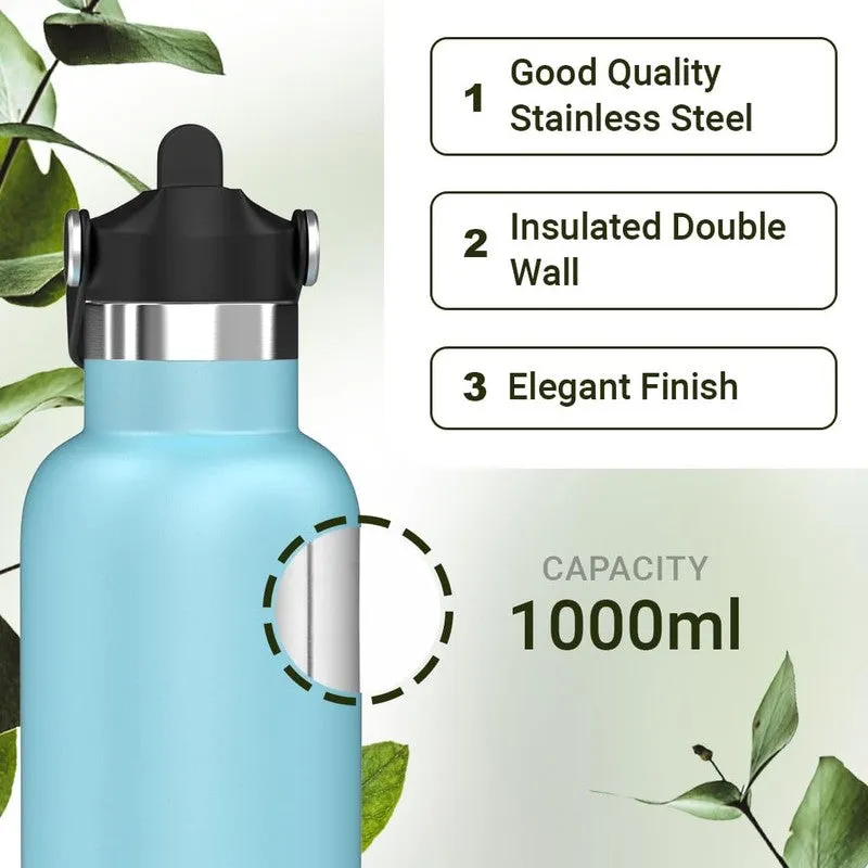 Rioware Flowra Water Bottle (Blue & Black) - 1000 ML media 7