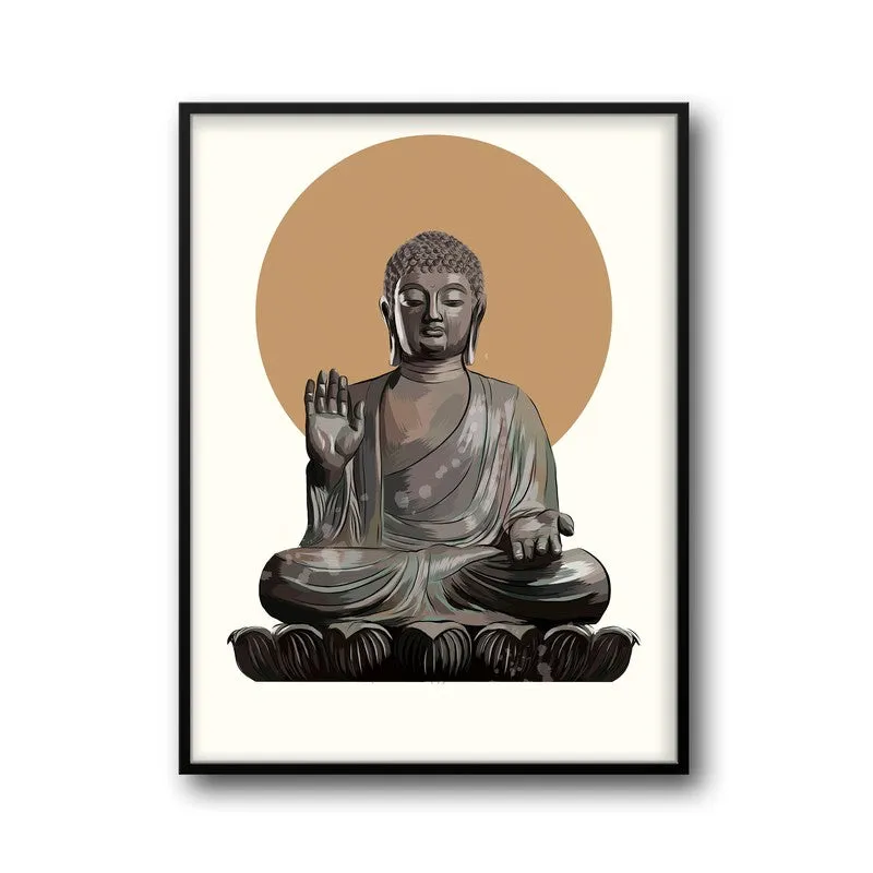 Buddha's Halo Archival Paper Wall Art With Frame media 6