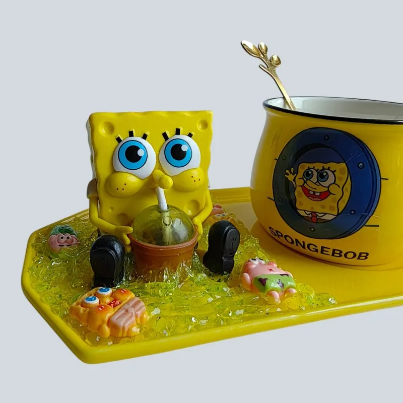 Splash SpongeBob Ceramic Coffee Mug With Tray (180 mL) - 6