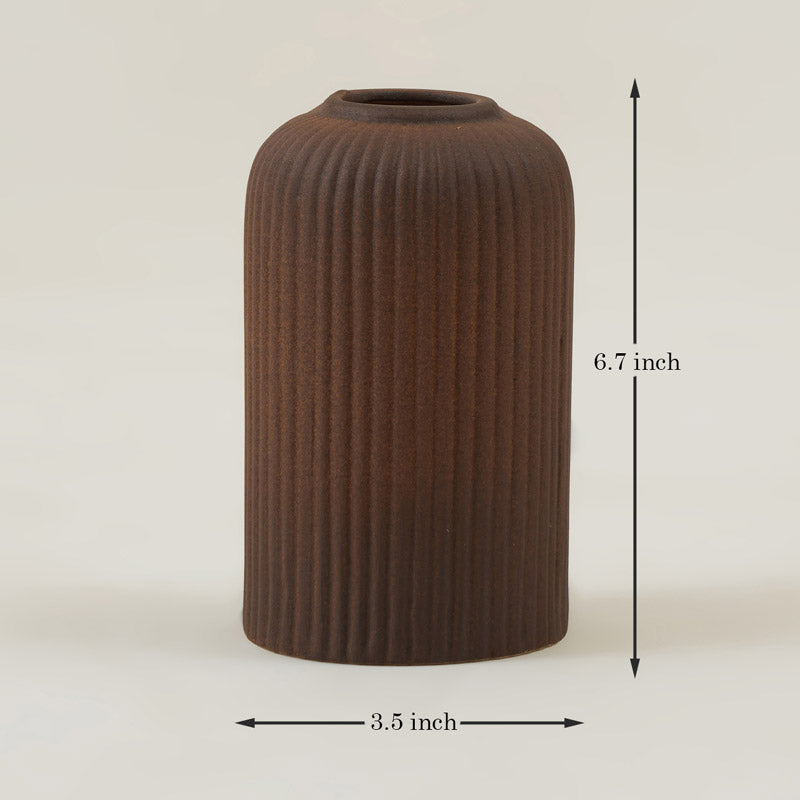 Abdiya Ceramic Vase - Brown media 5