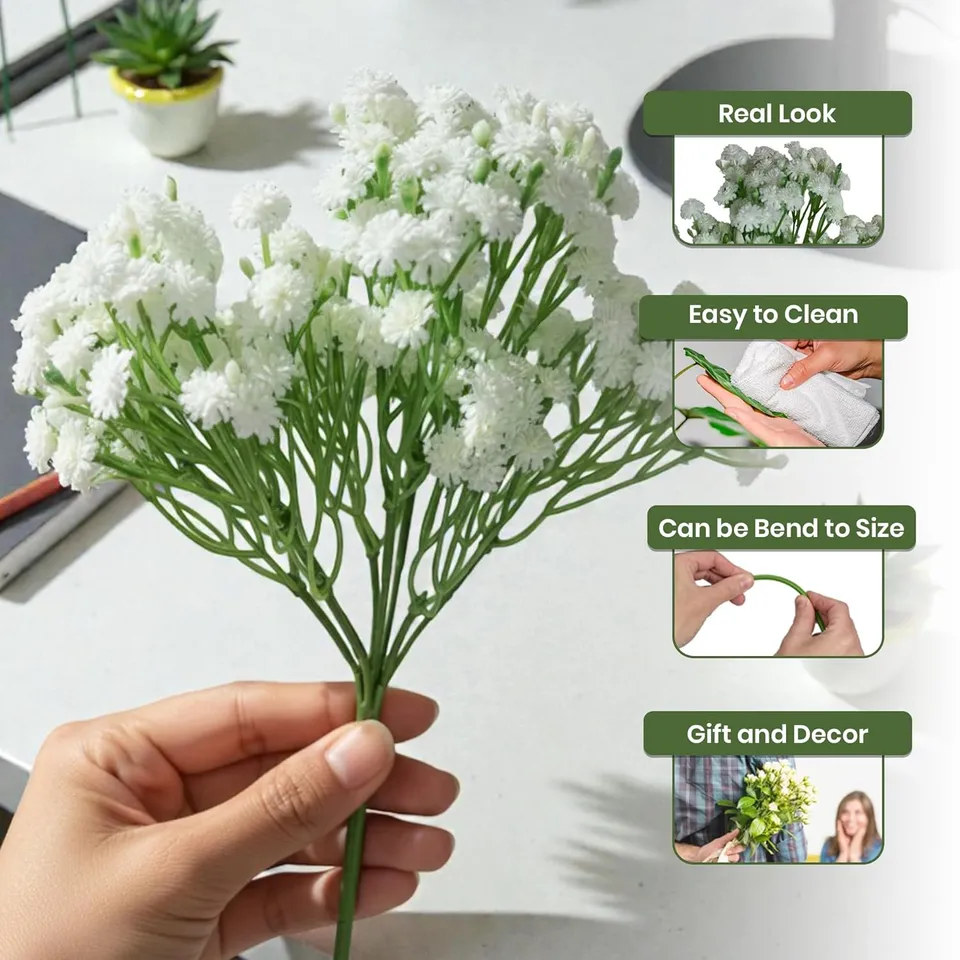 Alpine Bloom Artificial Plastic Flower - Set of Two media 5