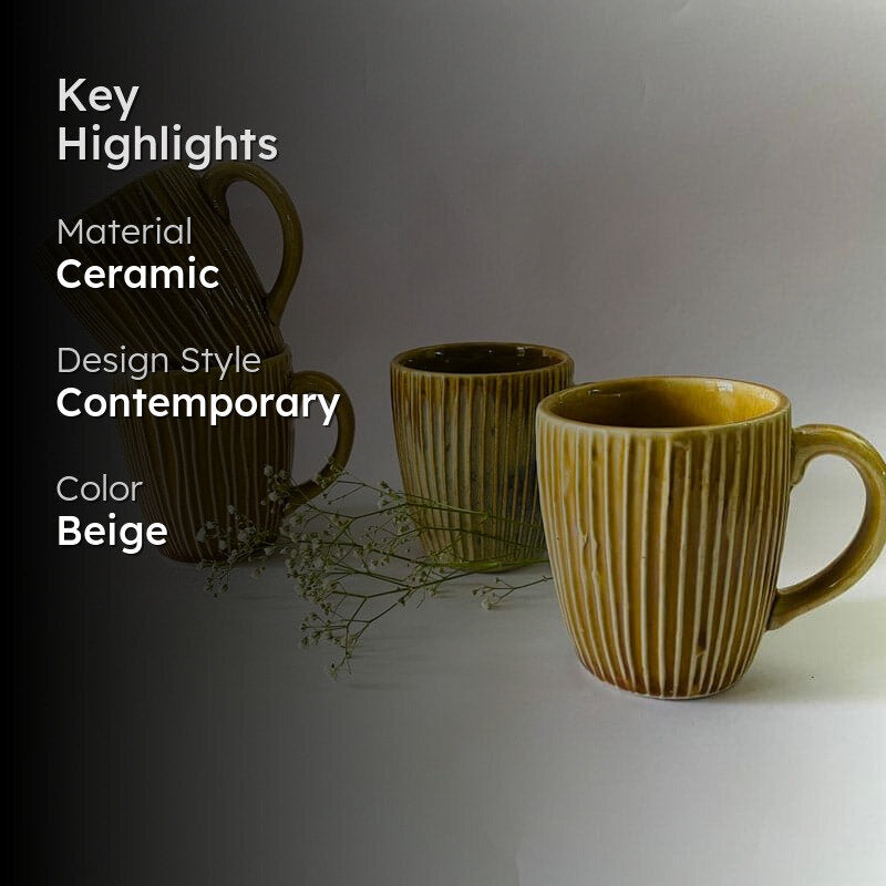 Hipashi Ceramic Tea Cup - Set of Six media 2