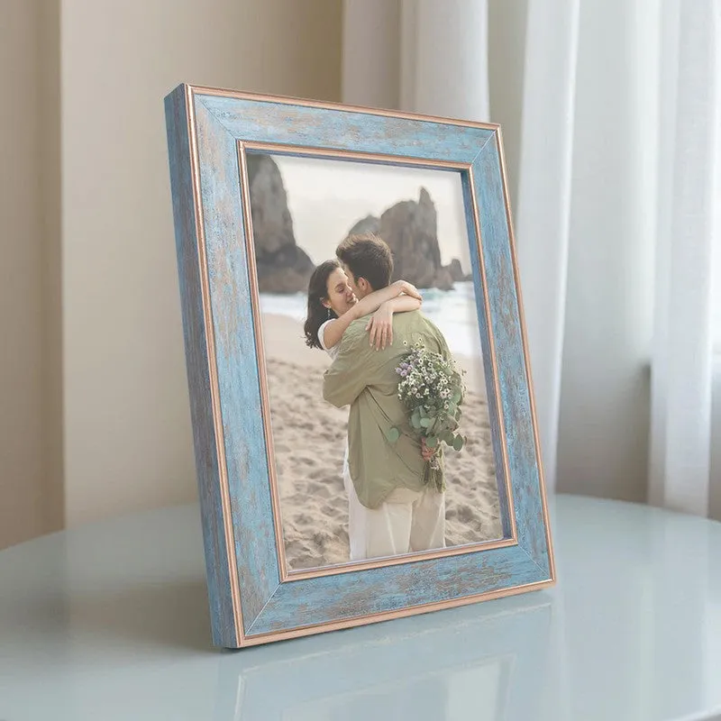 Nova Brushed Photo Frame - Blue & Gold media 4