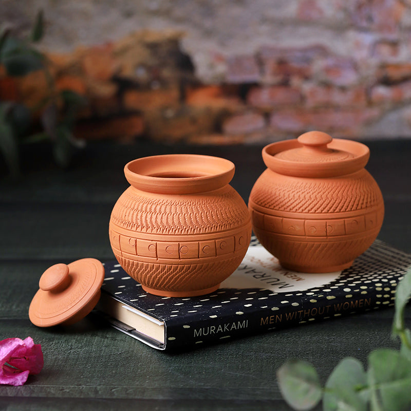 Clay Keep Terracotta Jar (420 mL Each) - Set Of Two image 3