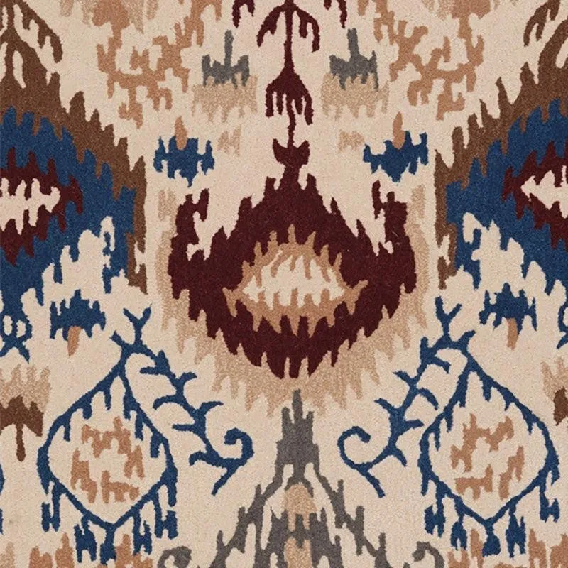 Saruman Hand Tufted Ethnic Wool & Nylon Carpet - Beige media 7