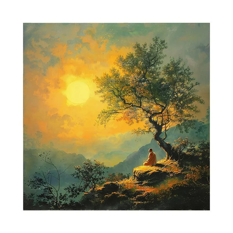 Zen Sunset Wall Painting media 4
