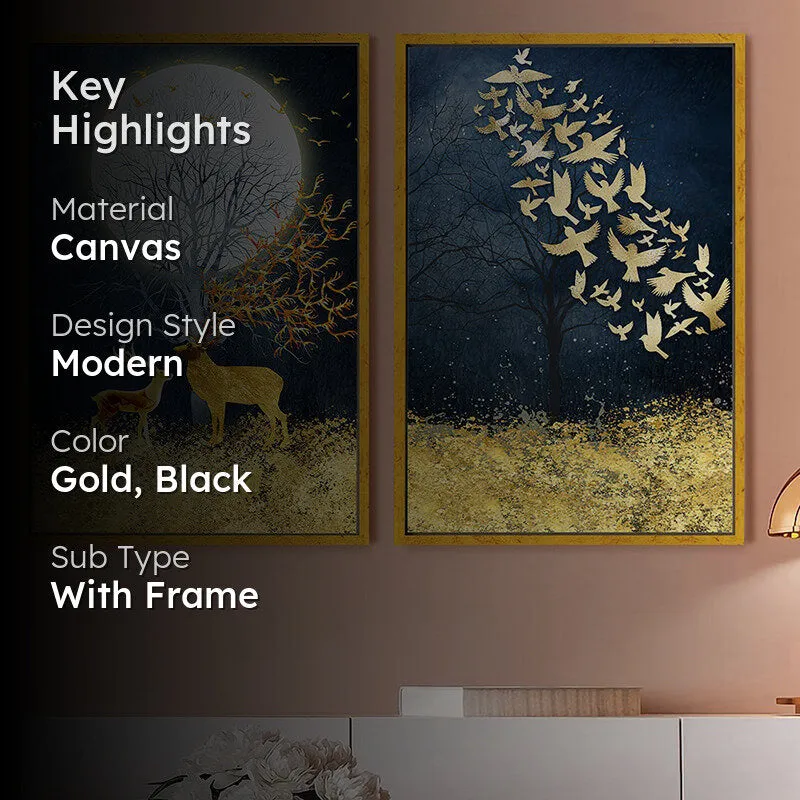 Whimsy Of Night Wall Art - Set Of Two media 2