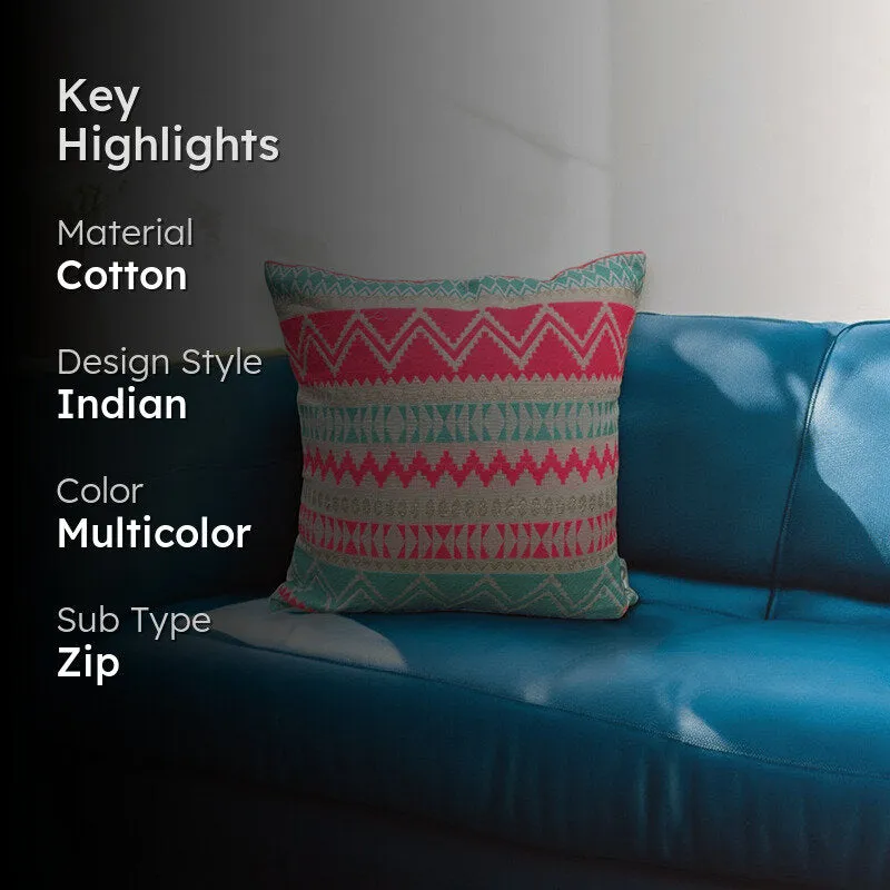 Geo Weave Jacquard Cushion Cover media 2