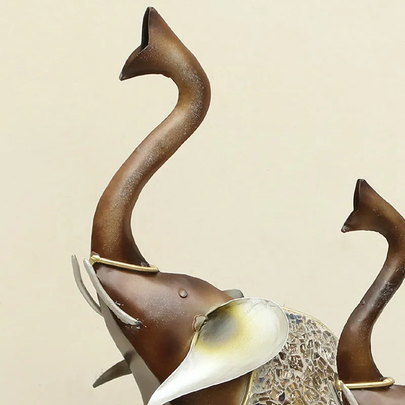 Twin Titans Metal Showpiece - Set Of Two media 4