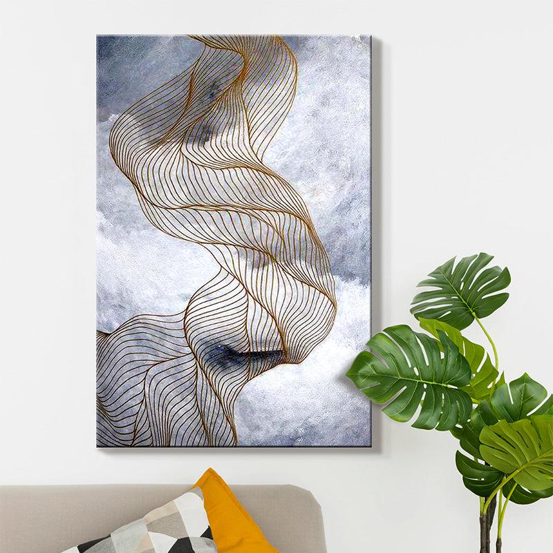 Aurum Silens Abstract Wall Painting media 6