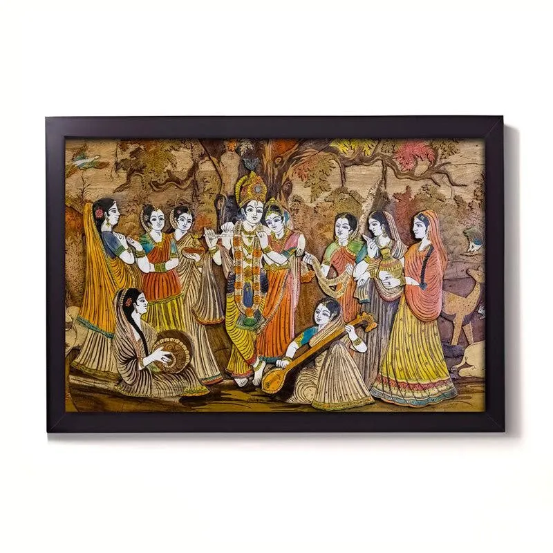 Krishna Gopiyah Wall Painting media 3