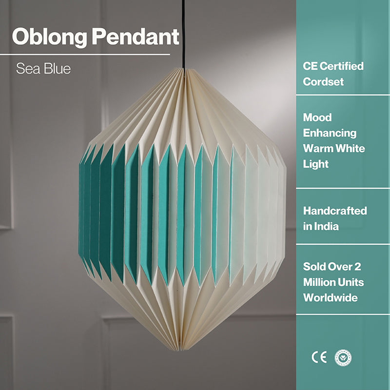 Fig Living Oblong Ceiling Lamp - Sea Blue media 6