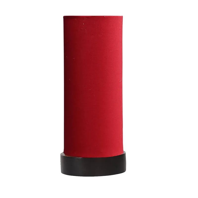Mirza Tower Wooden Table Lamp - Red,Black media 4
