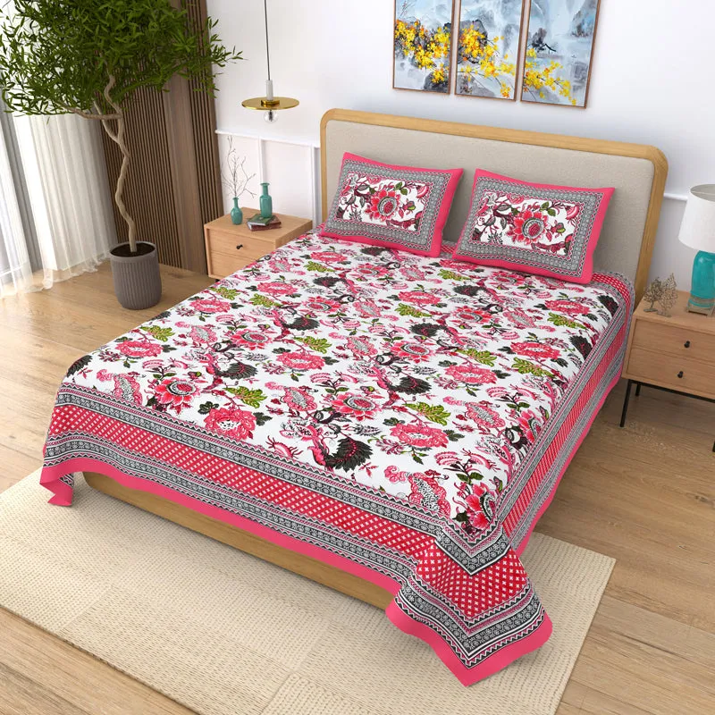 Floral Frenzy Cotton Bedsheet - 180 TC media 3