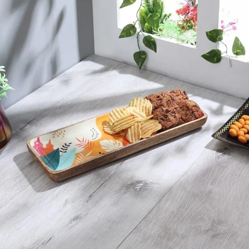 Linda Nature Rectangle Wood Platter media 1