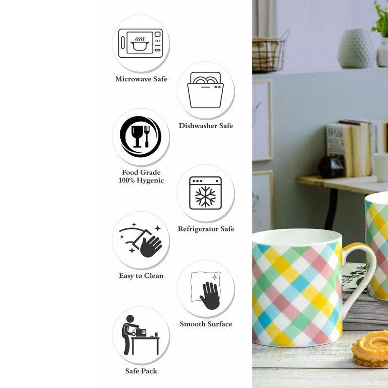 Maxi Cross Bone China Coffee Mug (360 mL Each) - Set of Two - 4
