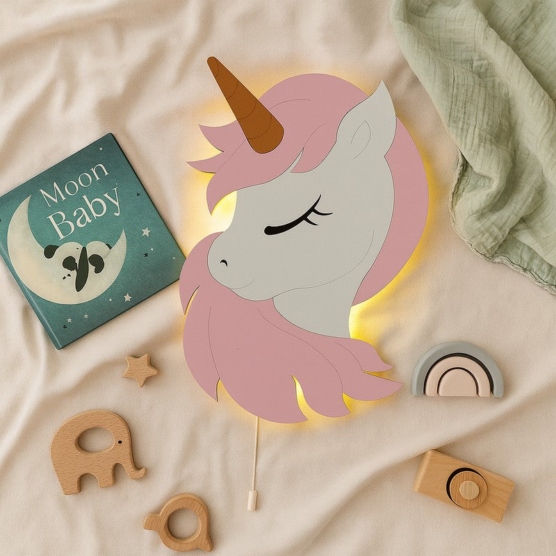 Enchanted Unicorn Battery Operated MDF Wall Lamp media 3