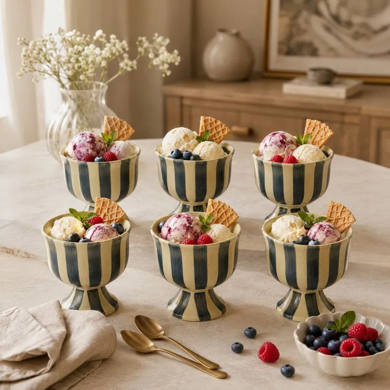 FrostBite Ceramic Ice Cream Cup (160 mL Each) - Set of Six media 1