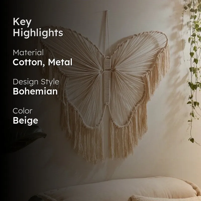 Butterfly Niara Macrame Metal Wall Accent media 2