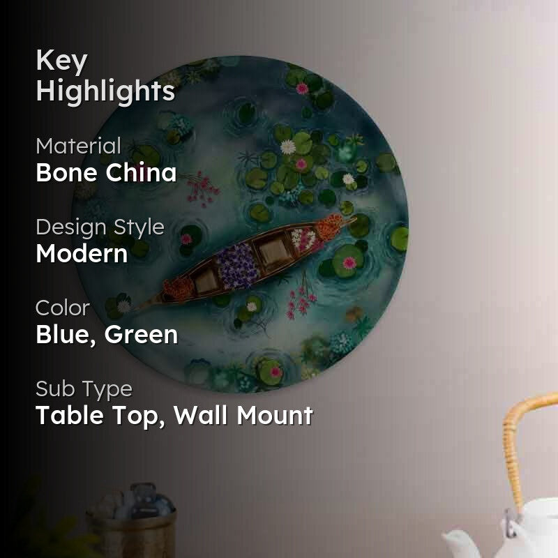 Flower Boat Decorative Plates media 2