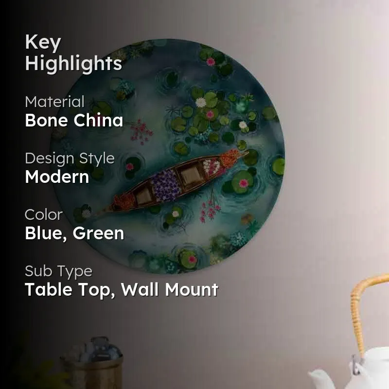 Flower Boat Decorative Plates media 2