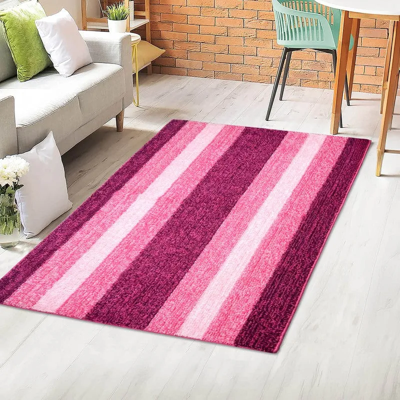 Line Tuft Anti Slip Carpet - Pink media 3