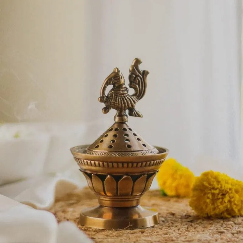 Mayurika Brass Incense Holder media 6