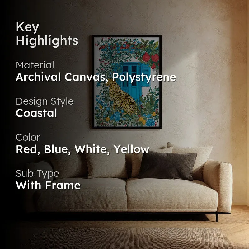 Amber Fruit Canvas Wall Painting - Black Frame media 2