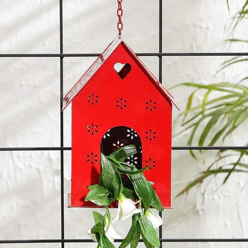 Hello Birds Green Birdhouse- Red media 1