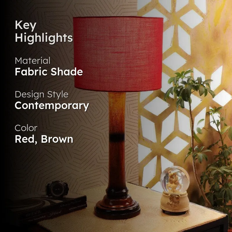 Rosa Nao Fabric Table Lamp - Red,Brown media 2