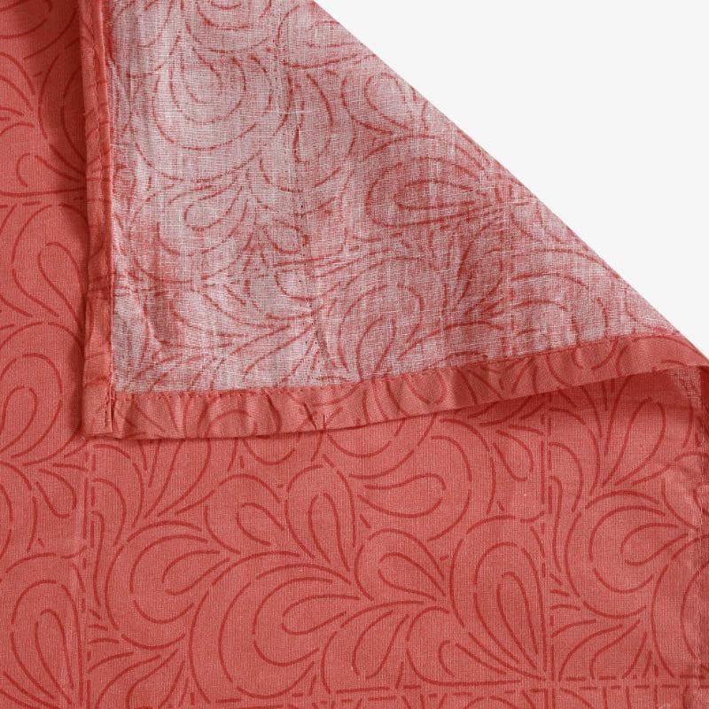 Swayam Madhu Floral Cotton Bedsheet (Rust) - 160 TC media 3
