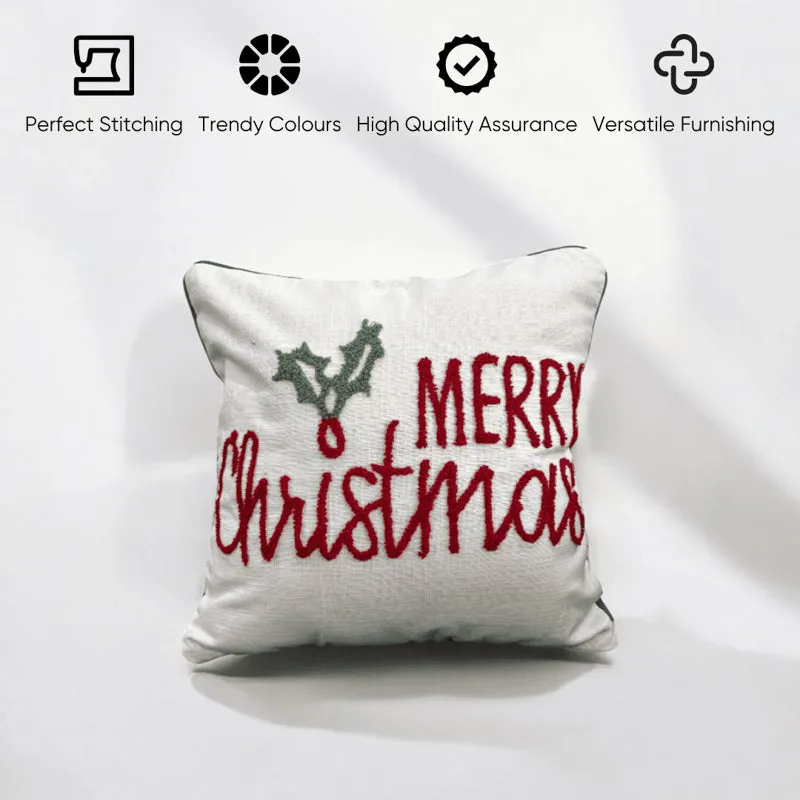 Ruby Christmas Cotton Christmas Cushion Cover media 3