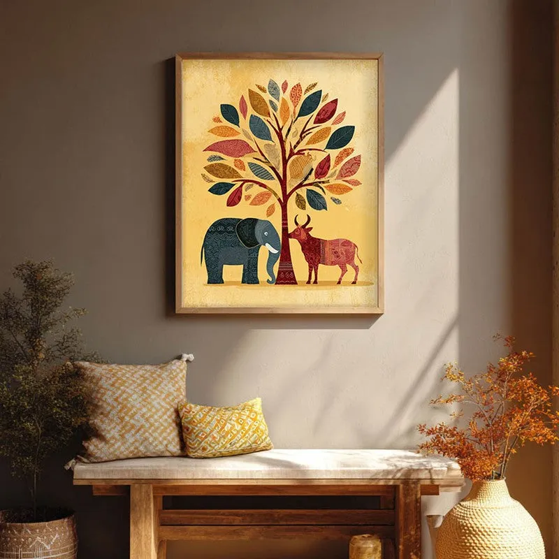 Vanira Canvas Wall Painting With Brown Frame media 4