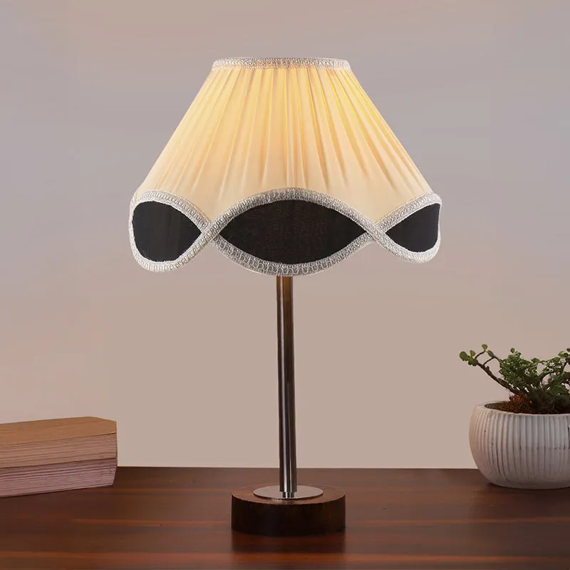 Valenica Rodin Wooden Table Lamp - Multicolor,Silver,Brown media 2