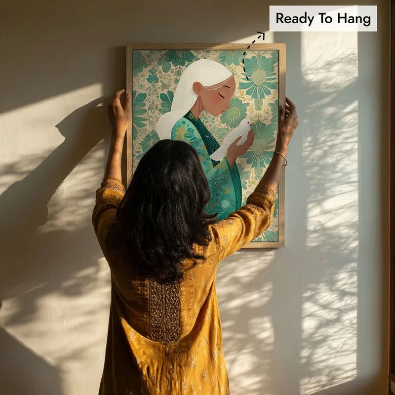 Meadowelle Canvas Wall Painting - Brown Frame media 8