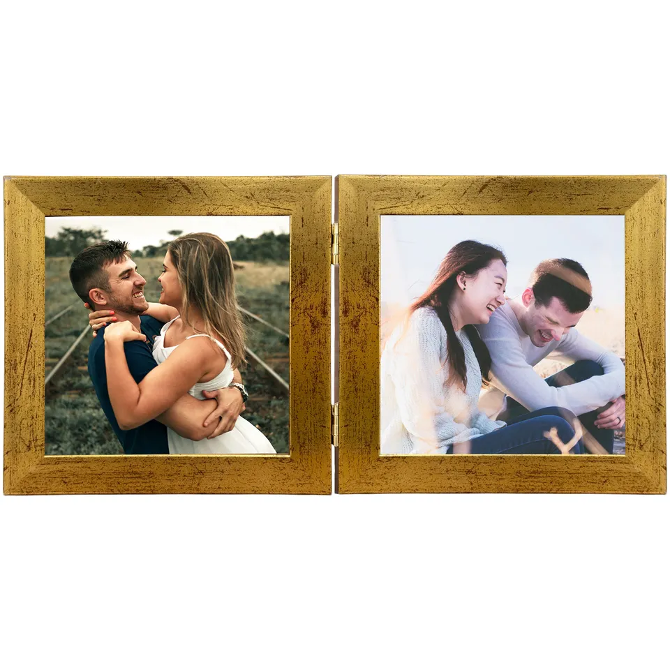 Rustic MDF Photo Frame - Golden media 7