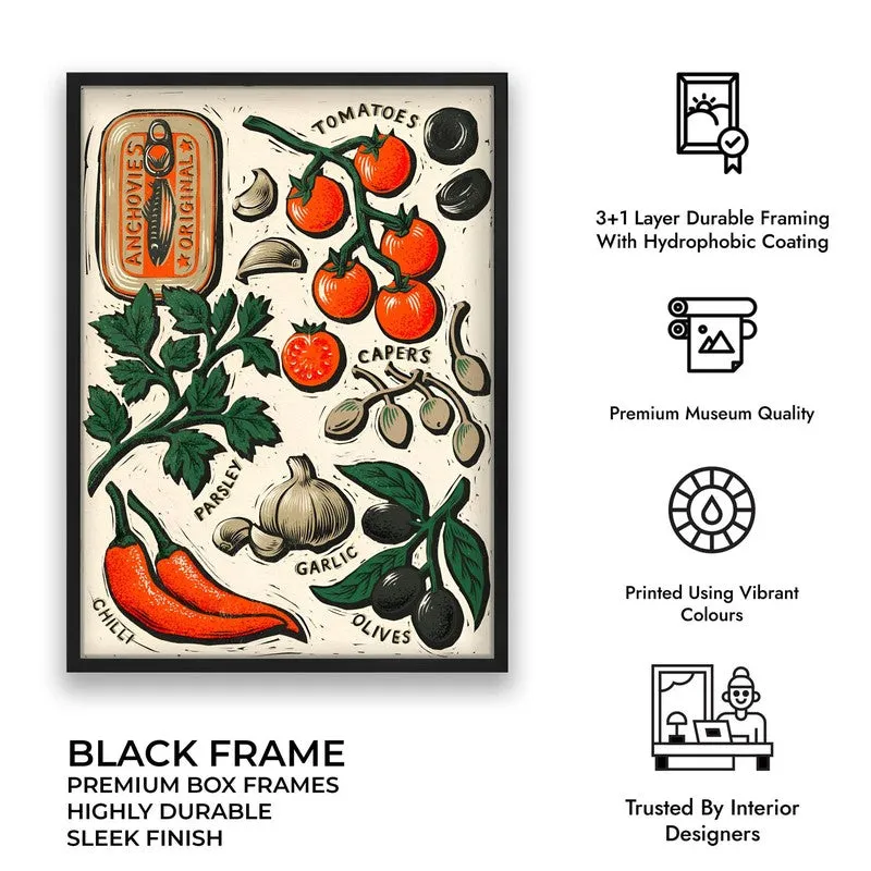 Flavour & Story Archival Canvas Wall Art - Black media 9