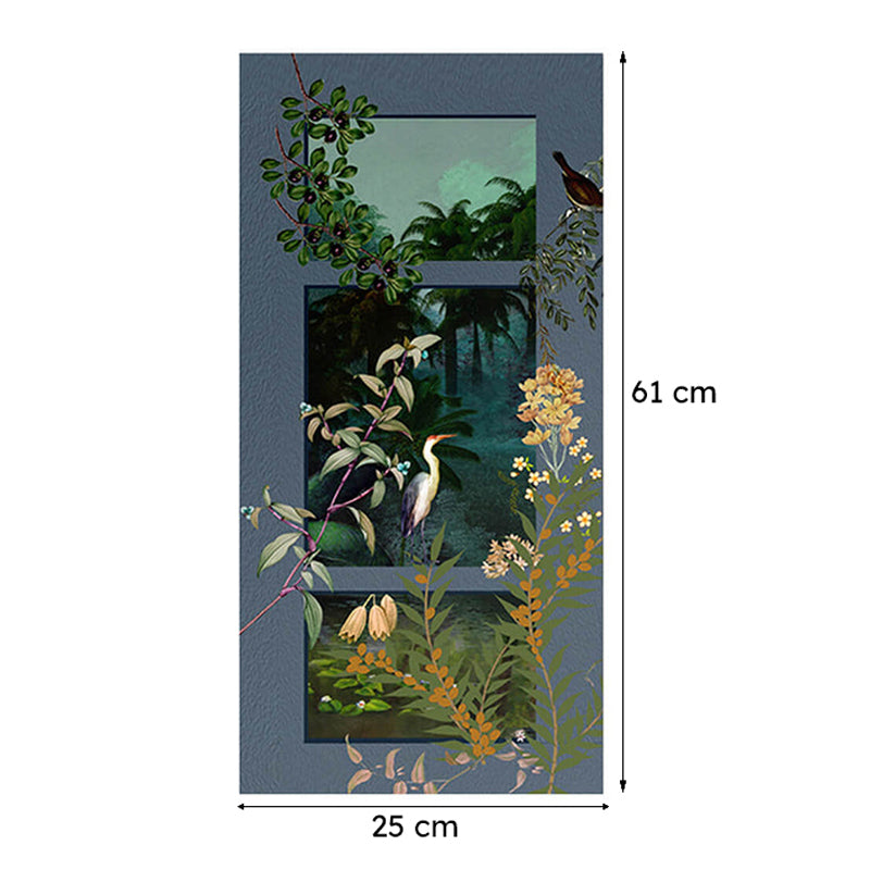 India Circus Crane Noir Canvas Wall Art - Set Of Three media 8