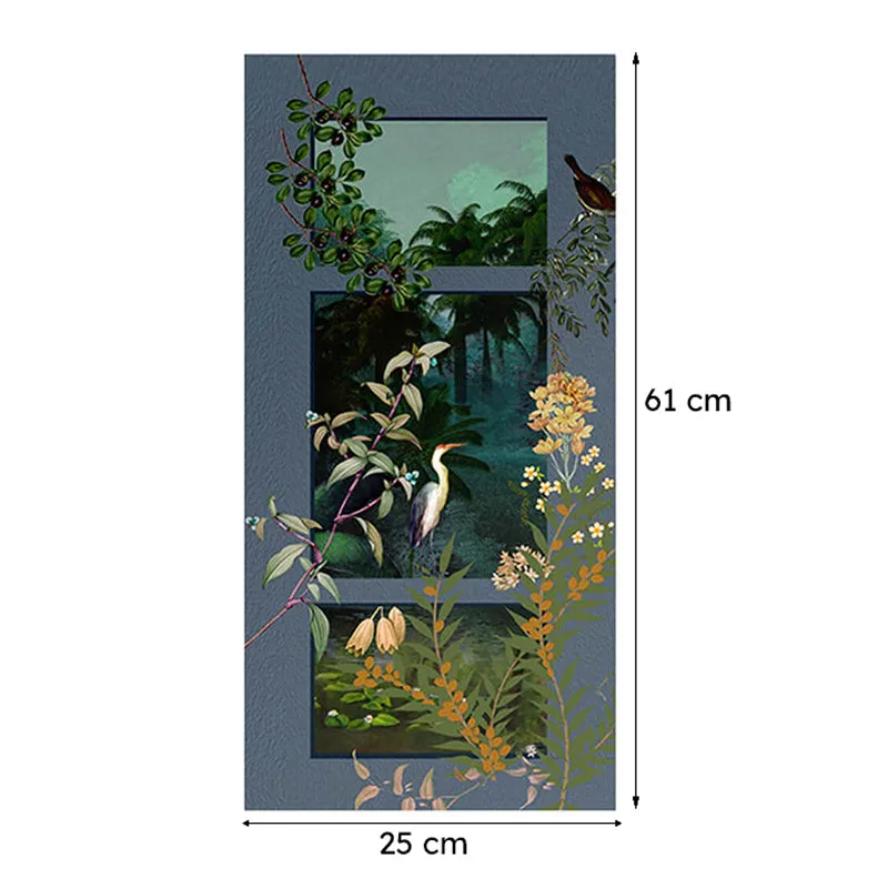 India Circus Crane Noir Canvas Wall Art - Set Of Three media 8
