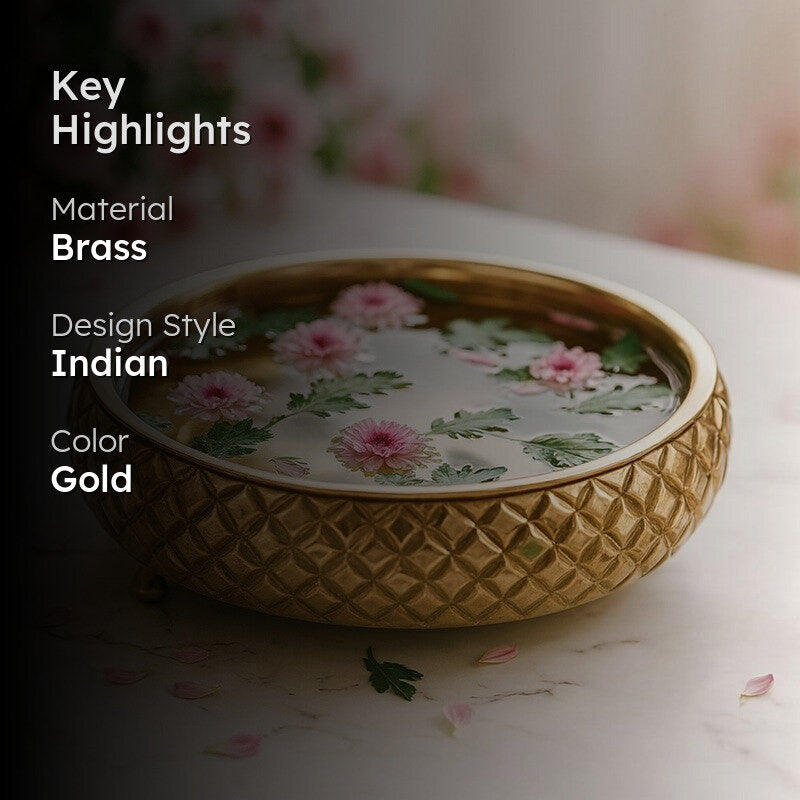 Serene Decorative Brass Urli media 2