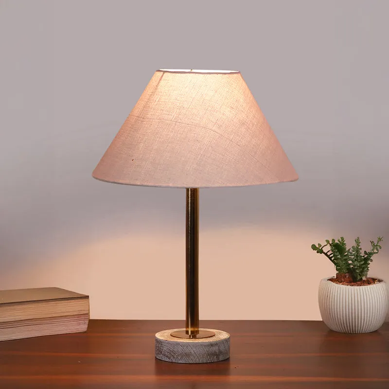 Cotin II Rodin Wooden Table Lamp - Grey,Gold,White media 2