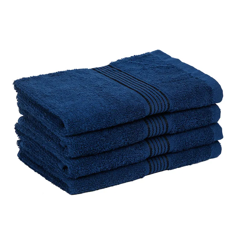 Eva Quick Dry Hand Towel (Navy Blue) - Set Of Four media 3