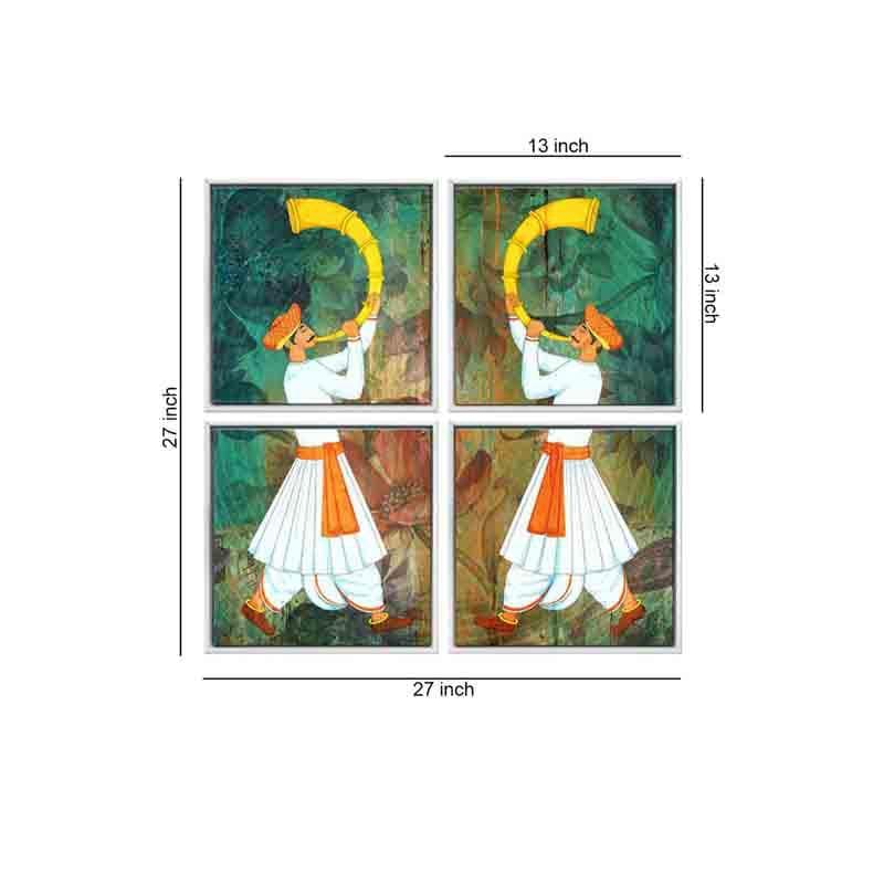 Maratha Poly Canvas Wall Art - Four Piece Set media 8