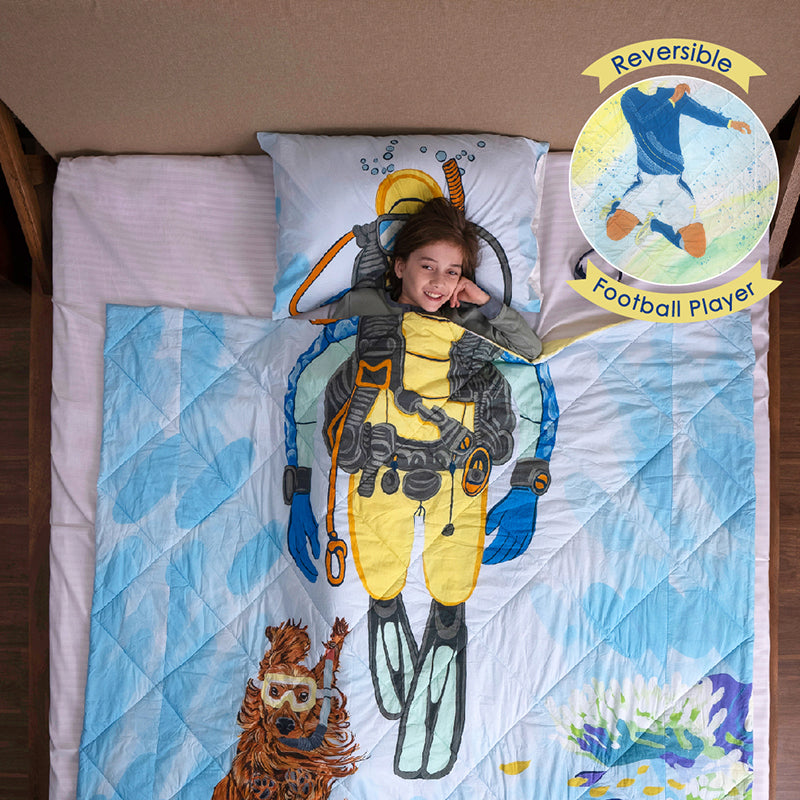 Soccer Buddies Reversible Cotton Comforter - 480 GSM media 3