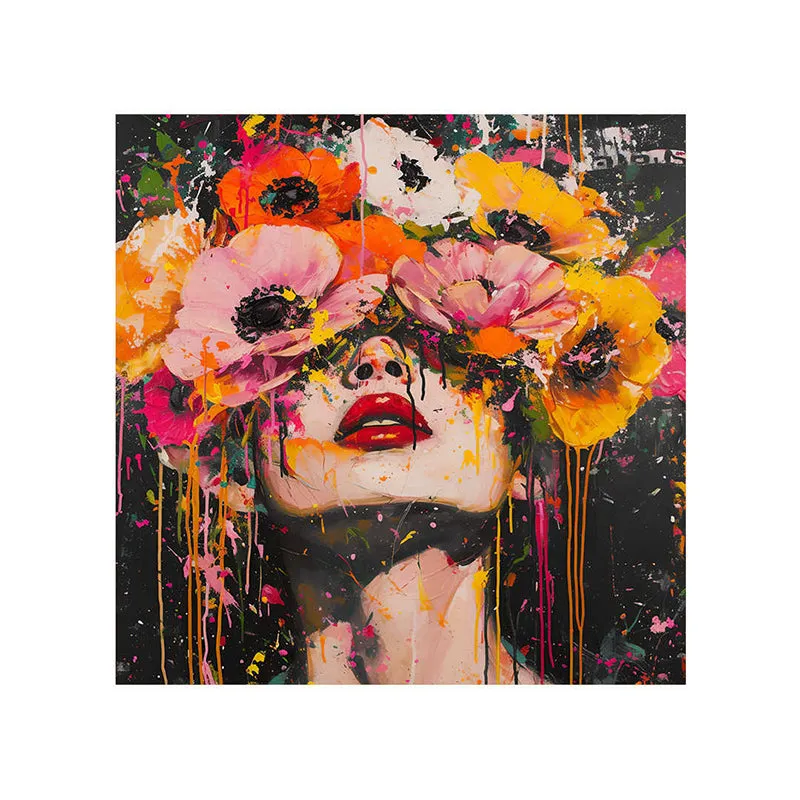 Flower Eyed Woman Poly Canvas Wall Painting media 5