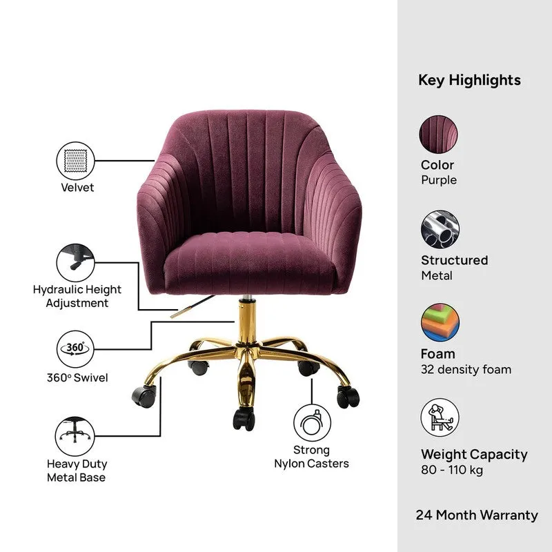 Seaton Metal Office Chair  -  Purple media 7
