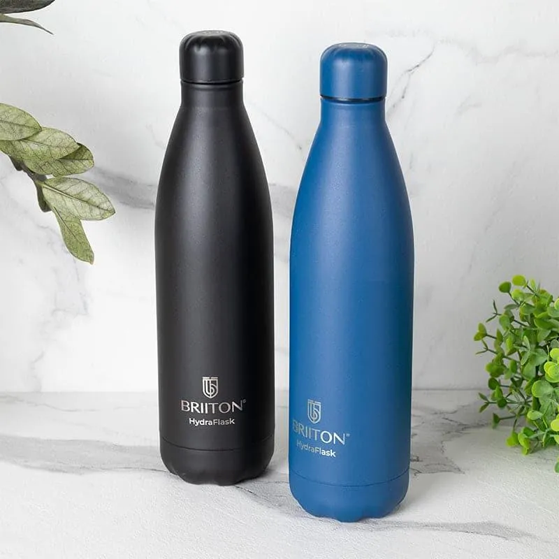 Aqua Zen Bliss Hot & Cold Thermos Water Bottle (Black & Blue, 500 mL Each) - Set Of Two media 1